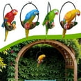thumbnail image 2 of Resin Hanging Parrot Garden Decor, Realistic Artificial Bird Statue for Patio Fence Home Outdoor Yard Art Decoration, 2 of 8