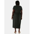 thumbnail image 4 of Terra & Sky Women's Plus Size Cotton Gathered Waist T-Shirt Dress, Sizes 0X-5X, 4 of 4