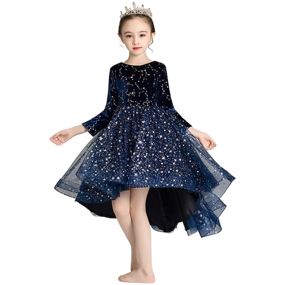 FhsagQ Dresses Girls' Christmas Dresses Size 14-16 Toddler Kids Girls Cute Sequin Glitter Party Carnival Gown Princess Formal Dress Girls Christmas Dresses Size 7 Fancy Navy 7-9 Years
