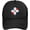 Black, variant on Flag of Dominican Gerbera Daisy Flower Mesh Hats Foam Trucker Hat Snapback Adjustable Size