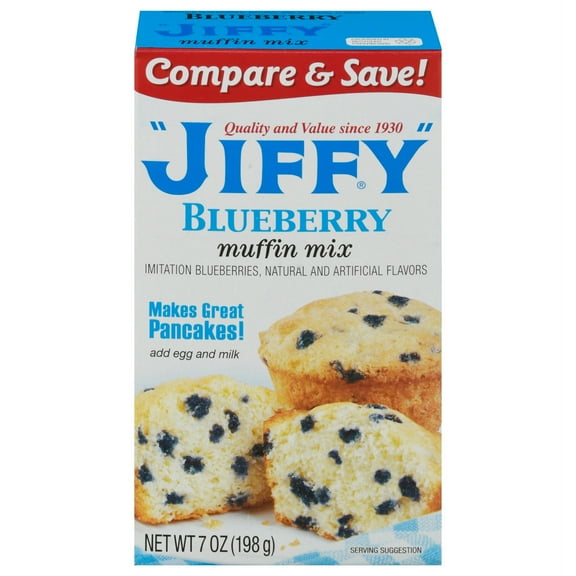 Pack Of 3 Jiffy Blueberry Muffin Mix, 7 oz (Package May Vary)