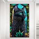 thumbnail image 1 of Pintura de diamante 5D DIY Taladro redondo completo Gato Vidrieras Decoración para el hogar Negro JShteea El nuevo, 1 of 9