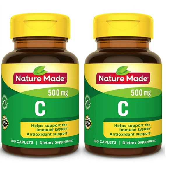 Nature Made, Vitamine C, 500 mg, 100 Gélules - 2 Boîtes
