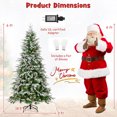 thumbnail image 3 of Gymax 6ft Artificial Christmas Tree Hinged Xmas Tree w/ 765 Branch Tips 280 Lights, 3 of 10