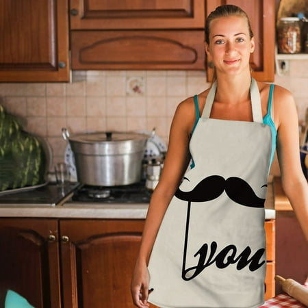 

WodoFoxo 1pc Parent Adult The Family Kitchen Lovely Print Linen Family Aprons