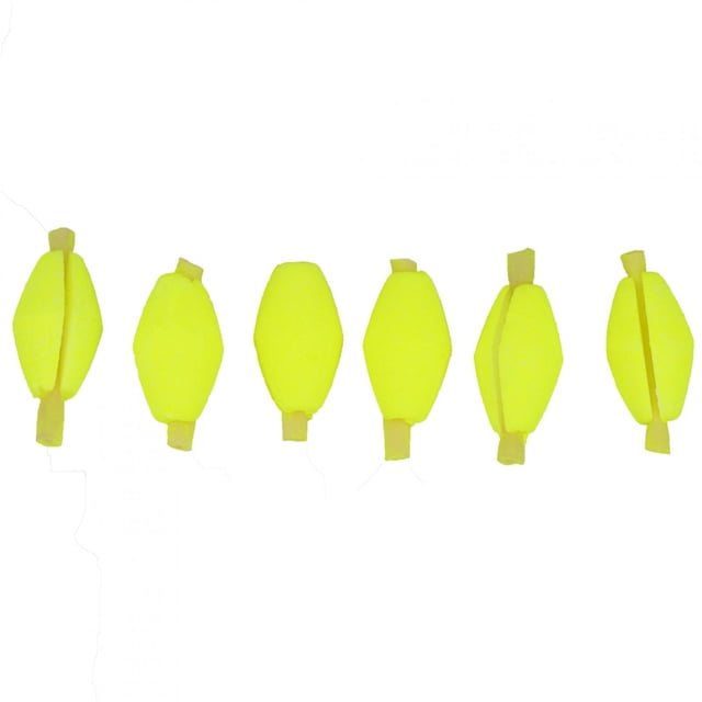 VIFERR 6 unids/Set Bobbers de boya de Pesca con Mosca indicador de Huelga de Flotador de Espuma Aparejos de Pesca 2 Colores(Amarillo)