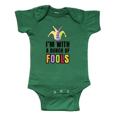 

Inktastic Im with a Bunch of Fools with Jester Hat April Fools Day Gift Baby Boy or Baby Girl Bodysuit