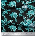 thumbnail image 4 of Soimoi Georgette Viscose Feuilles & Tissu Imprimé Artistique Floral 1 Yard 42 Inch Wide, 4 of 4