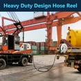 thumbnail image 4 of Rocita Diesel Fuel Hose Reel, 1/4 inch x 50 ft Retractable Oil Hose Reel Hose Holder, 5800 PSI Industrial Auto Hose Oil Heavy Duty Steel Construction Reel for Aircraft Ship Vehicle Tank, 4 of 8