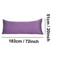 thumbnail image 7 of PiccoCasa 1 Pc Satin Body Pillow Cover Cases Silky Long Pillowcases for Women Jumbo Purple, 7 of 7