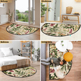 thumbnail image 7 of CURLYOOT Wildflowers Botanical Vintage Half Round Door Mat, Indoor Outdoor Entrance Rug, Semi Circular Area Rug, Non Slip Washable Absorbent Doormat, Laundry Room Rug 40'' x 63'', 7 of 7