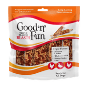Good 'n' Fun Triple Flavor Blasts Dog Chews, 12 oz