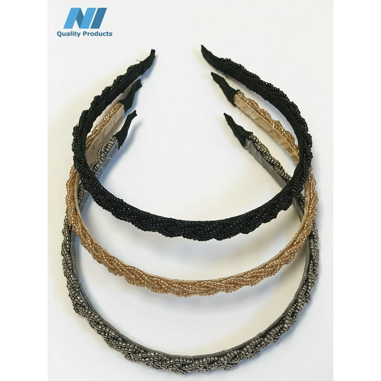 Buy Mtlee 6 Pieces Beaded Hair Hoop Headband Bead Hair Band Women