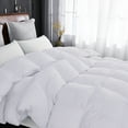 thumbnail image 2 of White Goose Down Feather Comforter Queen Size,Classic All Season Fluffy Warm Ultra Soft ,Hypoallergenic Machine Washable 90x90inches, 2 of 5