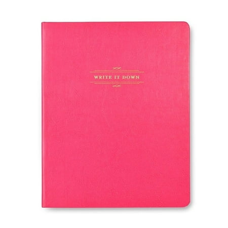 Foil Leather - Gartner Studios Pink Faux Leather Journal with Gold Foil - 7.5 x 9.5 inches