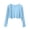 Sky Blue—Sun Shirts for Women, variant on AGWOLF Women's Short Cardigan Bolero Shrug Sheer Tie Front Top Sun Protection Long Sleeve Jacket for Dress Brown Free Size