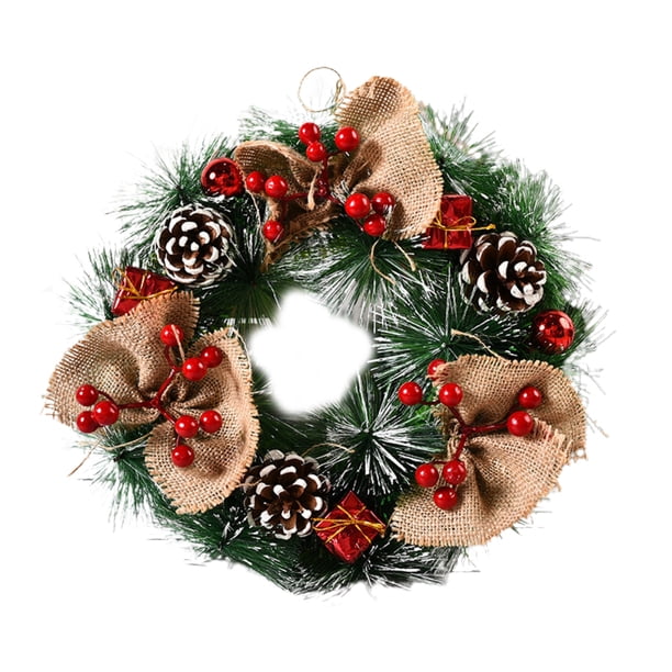 Navidad Guirnalda Colgante De Navidad Artificial Para La Pared De La Puerta Principal Árbol Fiesta De Navidad Decoración De La Ventana De La Tienda seitruly HA041999-03