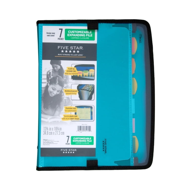 FIVE STAR, Expanding File Folder, 7-Pocket, Multicolor - Walmart.com