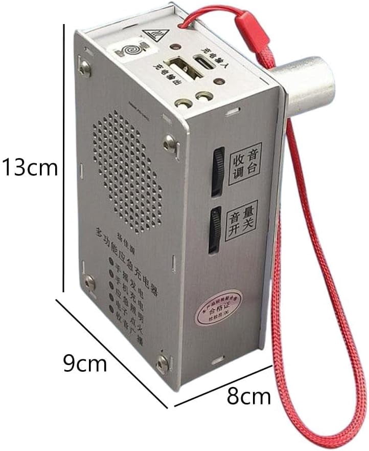 Hand Crank Generator, Emergency Hand Crank Radio, Manual Power Bank USB Charger Flashlight, Pocket Size Dynamo Generator for Phone, Camping, Hiking, Outdoor Survive, Emergency Electricity