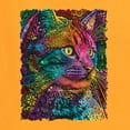 thumbnail image 2 of Colorful Cat Portrait | Cat Lover Owner | Dean Russo Art Animal Lover Men's T-Shirt, Gold, 3XL, 2 of 5