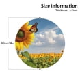 thumbnail image 3 of Gaeub butterfly and sunflower Print 6 Pcs Leather Coasters for Drinks ,Drink Coasters Sets,Drink Table Cup Coasters for Living Room Kitchen Coffee Decor,Round Shape, 3 of 7