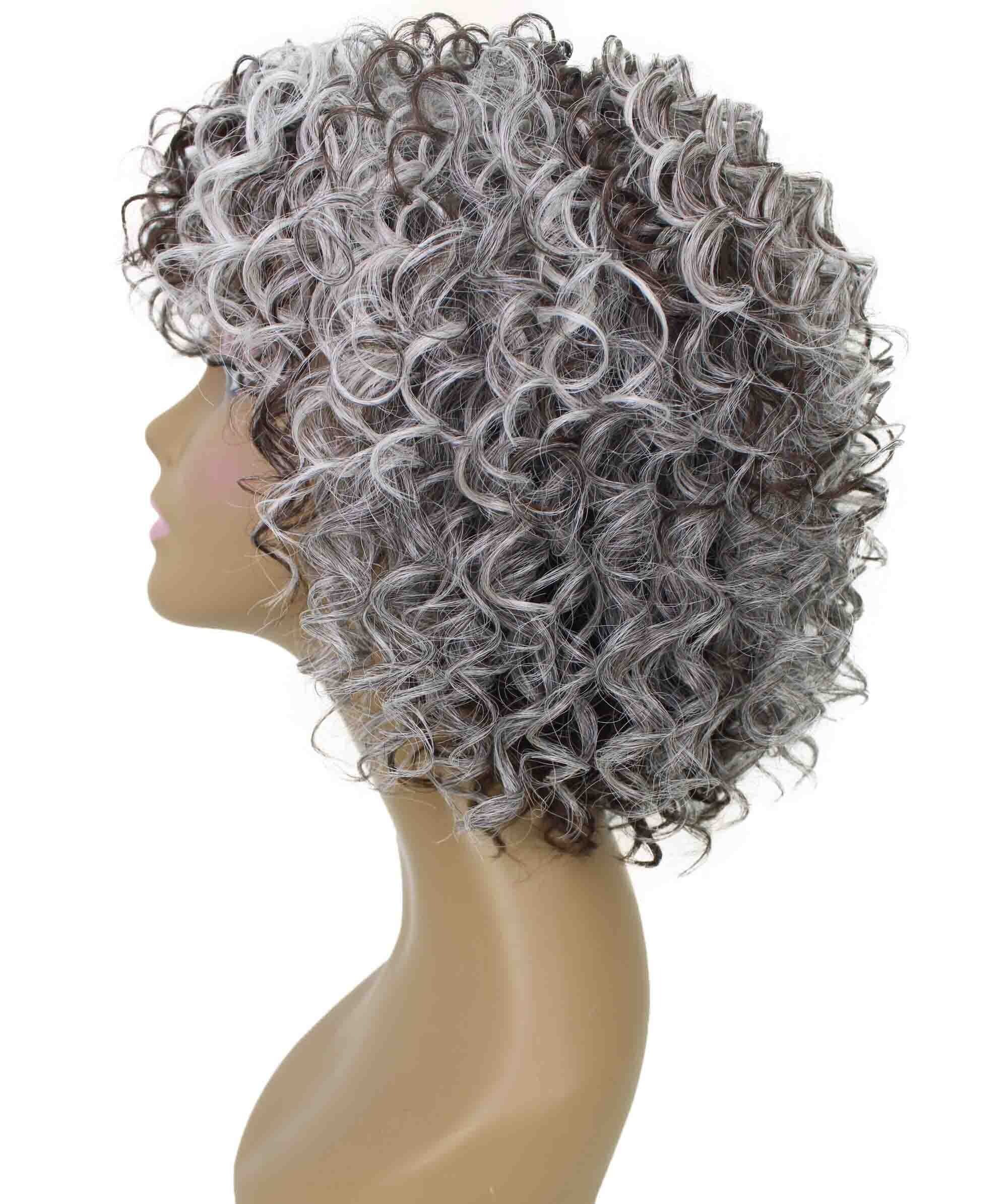 LUXLUXE Gabrielle Curly Pixie 12 in Long Full Wig No Lace Wig, Heat Resistant Fibers, 16+ Shades of Natural, Dip Dyed, & Blended Colors