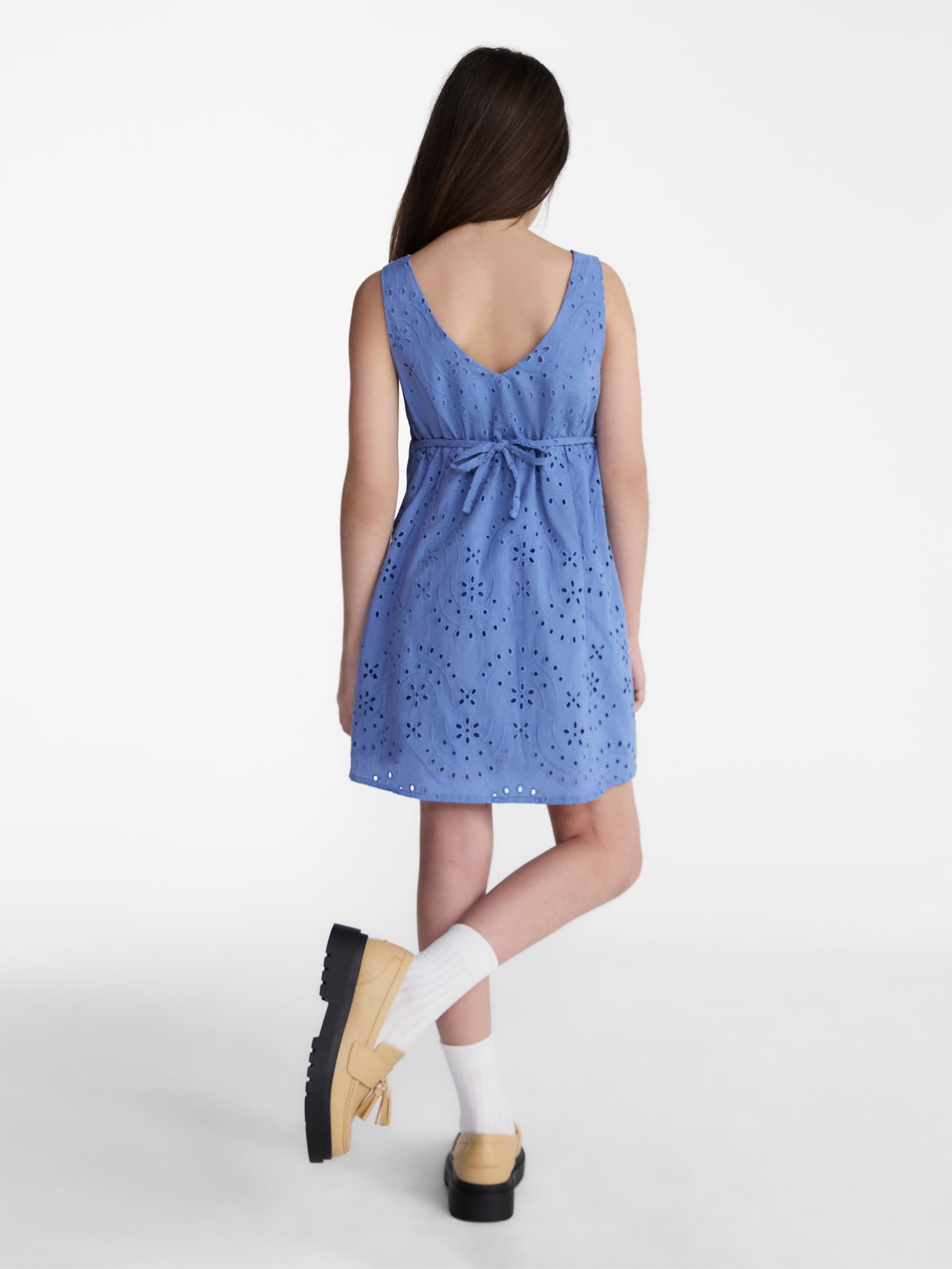 Weekend Academy Girls Sleeveless Eyelet Dress, Sizes 4-18