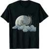 HOMICOZI Snail Howling At Moon Silhouette Graphic Gift T-Shirt