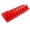 Red, variant on CoreLiving Chicken Feeder Spill-Proof Flip-Top Poultry Feeder Multiple Holes No-Waste Chick Feeder Trough Baby Chicken Duckling Quail Feeding Dish Dispenser