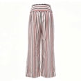 thumbnail image 2 of ClodeEU Women's High Waist Striped Wide Leg Pants,Casual Bohemian Vacation Flowy Trousers ,Women's Plus M, 2 of 8