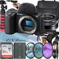 thumbnail image 1 of Sony ZV-E10 II Mirrorless Camera (Black) with 16-50mm Lens + SanDisk 32GB Card + Case + 3 Pieces Filter + ZeeTech Accessory Bundle, 1 of 5