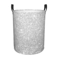 thumbnail image 6 of Picia Silver Glitter Large Laundry Basket, Waterproof, Freestanding Laundry Hamper, Collapsible Tall Clothes Hamper with Extended Handles-Small, 6 of 8