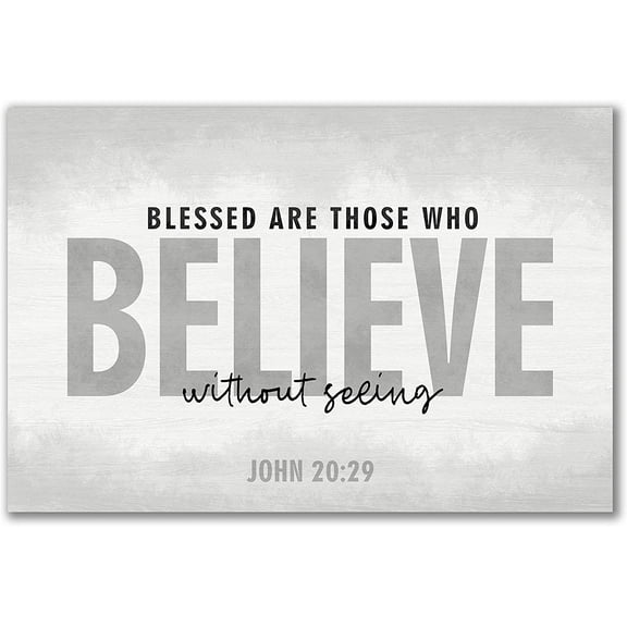 Blessed Are Those Who Believe Rustic Wood Sign 12x18