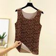 thumbnail image 5 of Cmtiyu Tank Tops for Women, Floral Printing Sleeveless U Neck Camisole with Fleece lined, Casual Comfort Fit Daily Blouses, M-2XL, 5 of 7