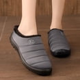thumbnail image 2 of ZTTD Women's Winter Plus Velvet Keep Warm Outdoor Waterproof Snow Cotton Slippers Gray, 2 of 9
