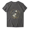 thumbnail image 3 of Sokhug T Shirts for Women Crewneck Flowers Graphic Tees Summer Cute Shirts Short Sleeve Tops, 3 of 3