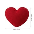 thumbnail image 3 of AZXY Heart-Shaped Throw Pillow, Soft Valentine's Day Decorative Cushion for Sofa Couch Bed, Sweet Love Gift for Lover Kids, Perfect for Valentine's Day Mother's Day Christmas Home Decor, Red, 3 of 6