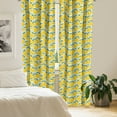thumbnail image 3 of Ambesonne Lemon 4-Panel Curtains, Abstract Citrus Fruits Art, 56"x63", Earth Yellow Forest Green, 3 of 4
