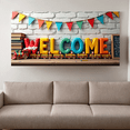 thumbnail image 7 of Colorful 3D Welcome Banner with Cartoon Elements Kids Themed Party Decoration Backdrop for School Opening Events Children Birthday Parties Photography Props, 7 of 7