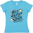 thumbnail image 3 of Inktastic Jesus is the Reason for the Season Christmas Bells and Stars Women's V-Neck T-Shirt, 3 of 5