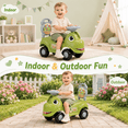 thumbnail image 5 of JoyStone Ride On Push Car for Toddlers, Push Walker Ride On Car with Music, Sounds, Interactive Steering Wheel, Dinosaur Ride On Toy for Boys Girls, Green, 5 of 9