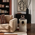 thumbnail image 2 of Meridian Furniture Jula Beige Table d'Appoint en Béton pour Intérieur/extérieur, 2 of 9
