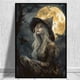 thumbnail image 3 of Crow Witch Ghost, póster de fondo de Halloween, impresión gótica, Academia oscura, pintura en lienzo, arte de pared, imagen para habitación, decoración del hogar, 3 of 4