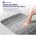 thumbnail image 2 of Tapete para Baño Bluelander de Microfibra, Antideslizante con Suela TPR, Gris Claro, 2 of 5