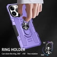thumbnail image 4 of Allytechgroup for iPhone 16 Pro Case with Stand, [Built-in Kickstand] Support Magnetic Car Phone Mount Military Grade Drop Protection Rugged Heavy Duty Durable Cover Case for Women Men, Purple, 4 of 10