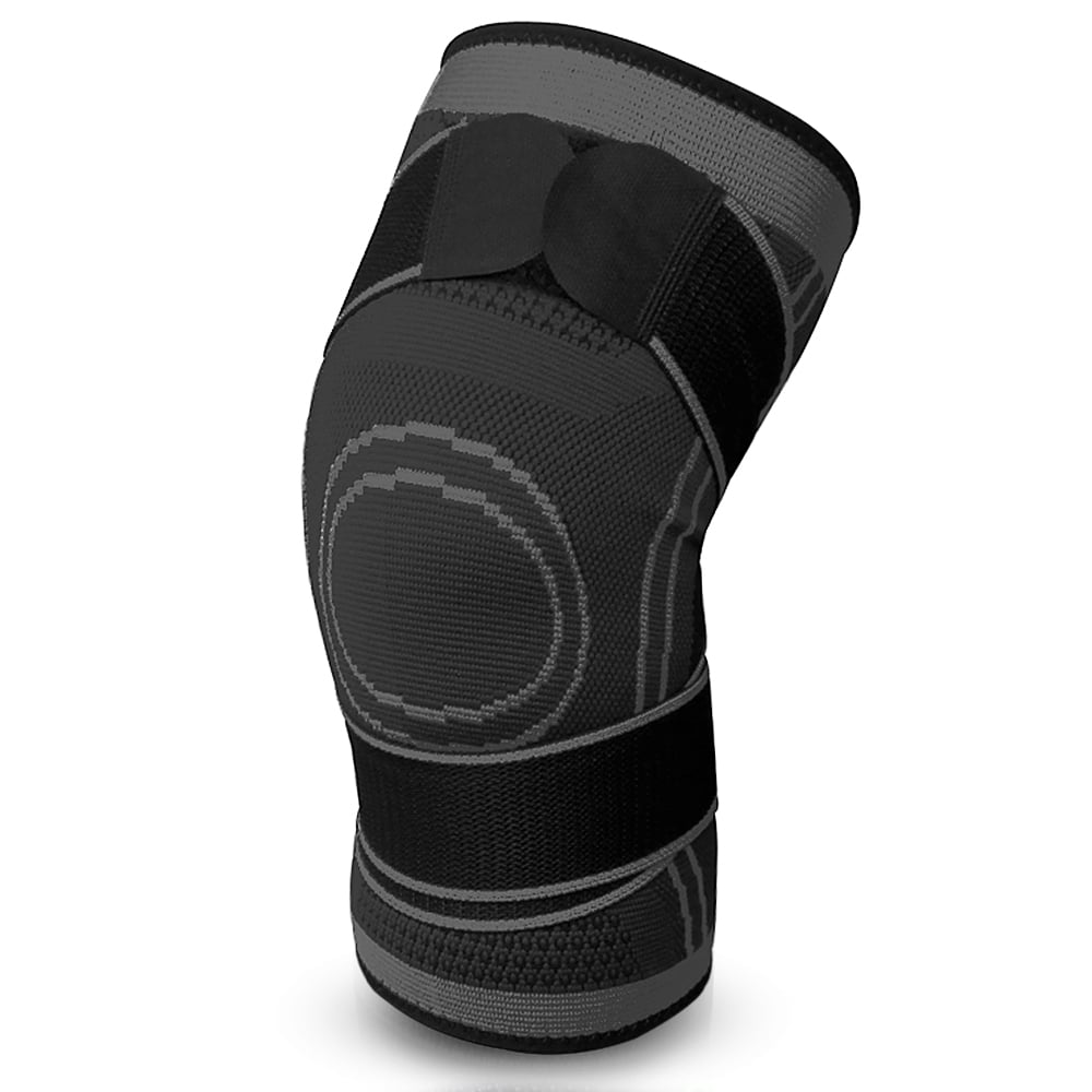 Black Knee Brace Pad Support Protect Compression Breathable Running Support 