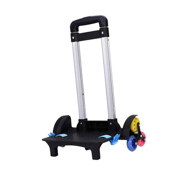 Carrito de mochila con ruedas, carrito de equipaje con soporte de aleación de aluminio, escolar, de mano plegable para niños, escuela de pesca