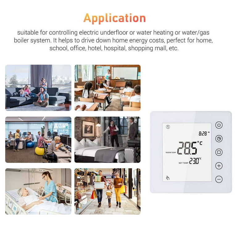 Smart WiFi Room Thermostat for Underfloor Heating System - China Large LCD  Screen Boiler Heating Thermostat, Boiler Heating Thermostat Manufacturer