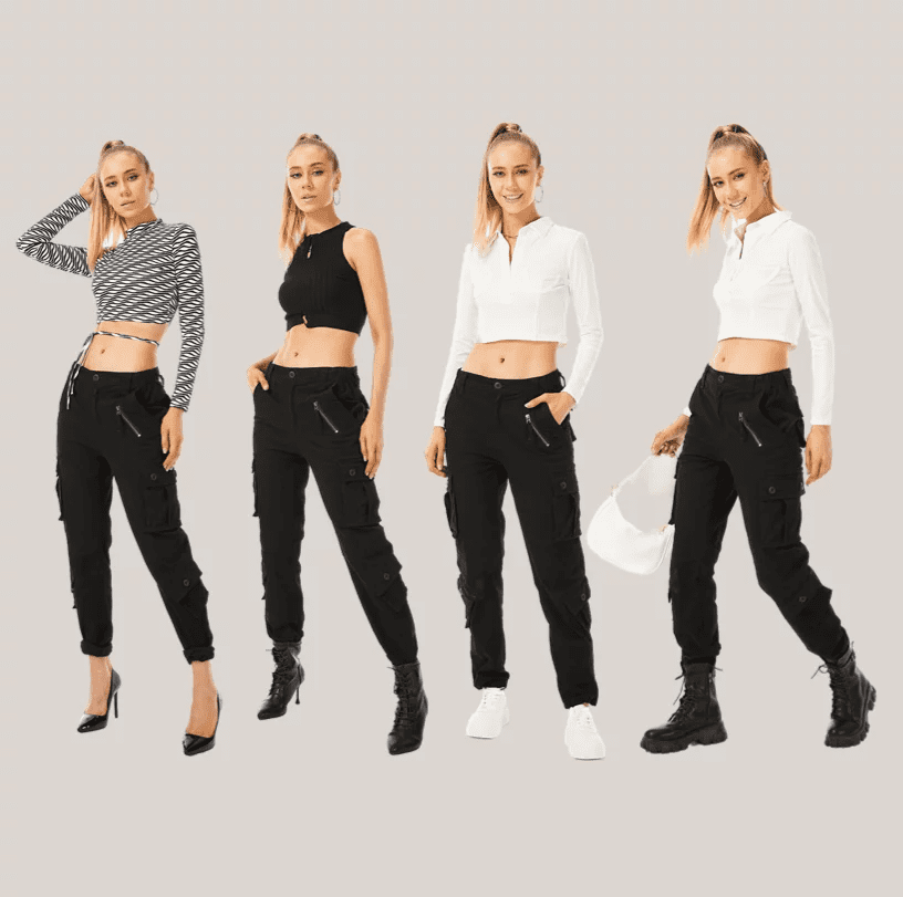 LIURUIJIA Women's Cotton Casual Military Army Cargo Combat Work