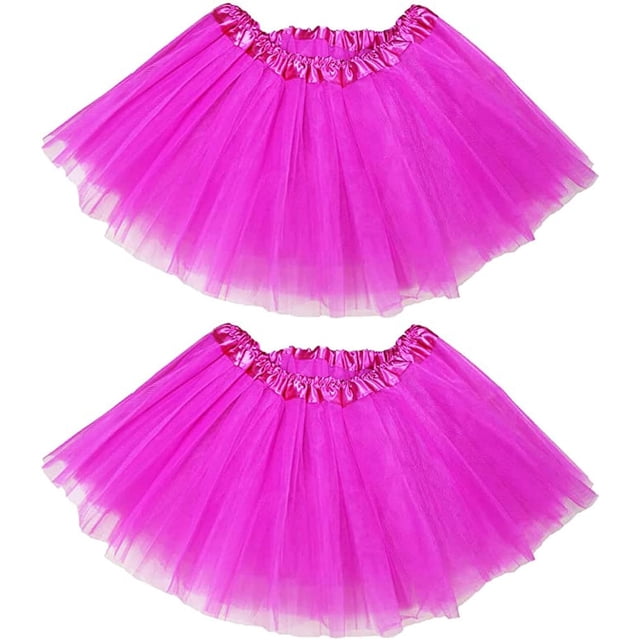 Faldas tutú para niñas y mujeres, disfraz de baile, fiesta de Navidad y Halloween, vestido de tul de ballet, paquete de 1-2